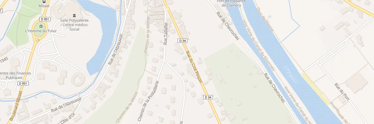 Plan du 40 Rue du Crot Pinçon à Clamecy