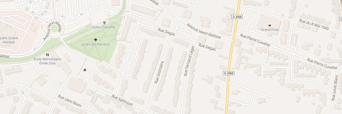 Plan du 7 Rue Gromaire à Aulnoy-lez-Valenciennes