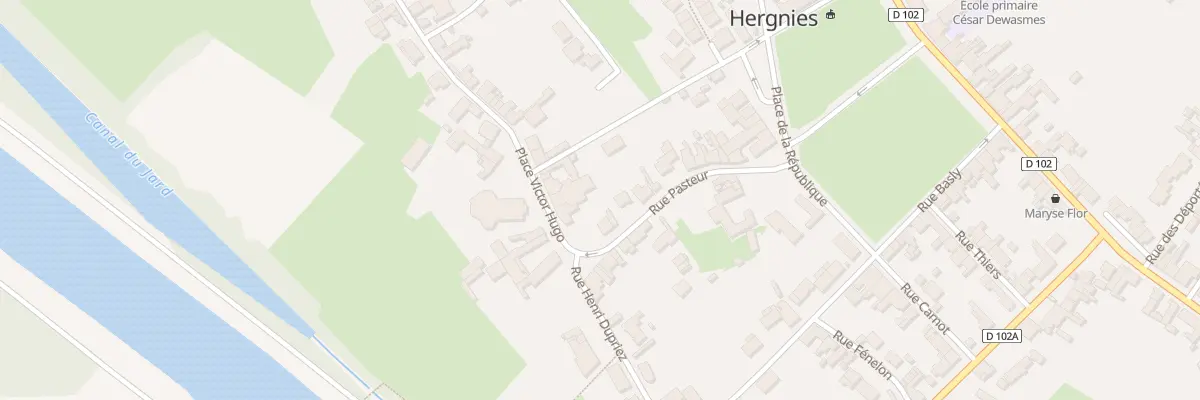 Plan du 16 Rue Pasteur à Hergnies