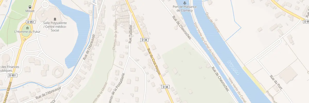 Plan du 25 Rue du Crot Pinçon à Clamecy
