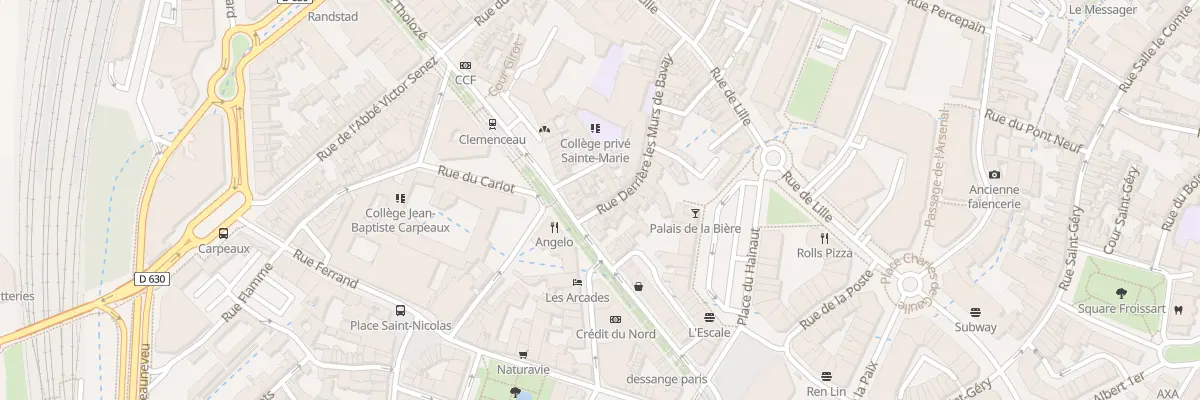 Plan du 44 Rue Derrière les Murs de Bavay à Valenciennes