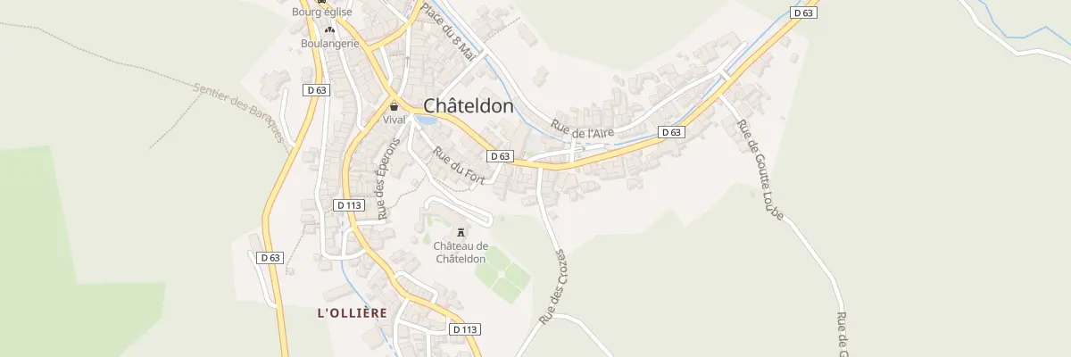 Plan du 2 Rue des Crozes à Châteldon