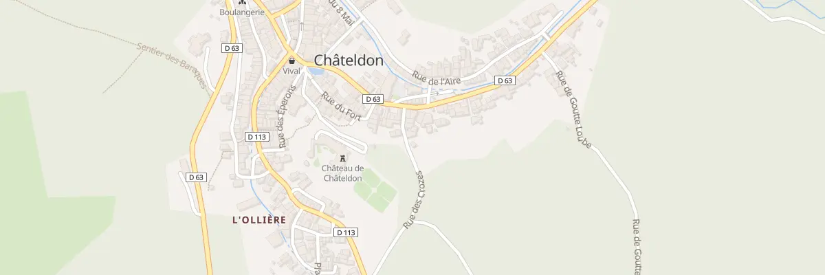Plan du 7 Rue des Crozes à Châteldon