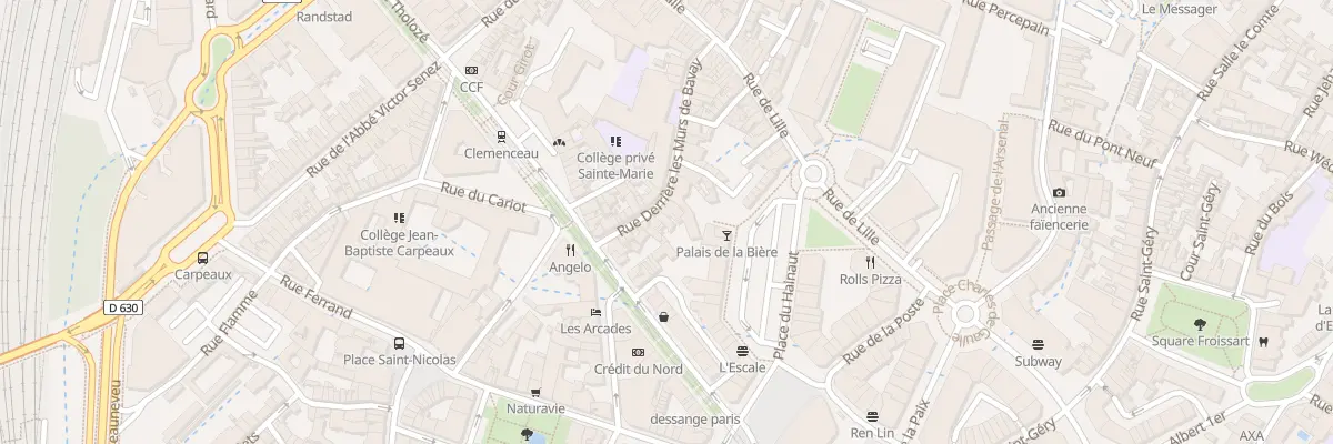 Plan du 27 Rue Derrière les Murs de Bavay à Valenciennes
