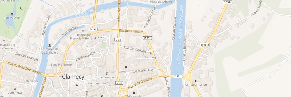 Plan du 2 Rue des Chèvres à Clamecy