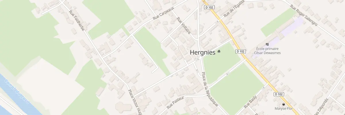 Plan du 2 Rue du Chevalier de la Barre à Hergnies