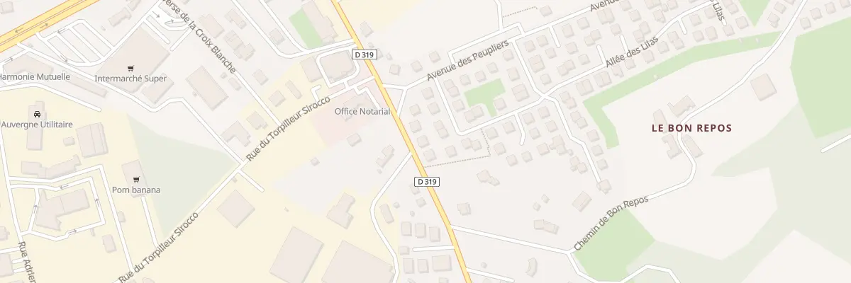Plan du 18 Rte de Sainte-marguerite à Thiers