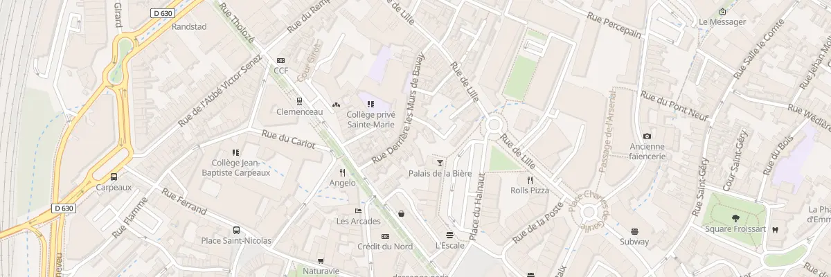 Plan du 21 Rue Derrière les Murs de Bavay à Valenciennes