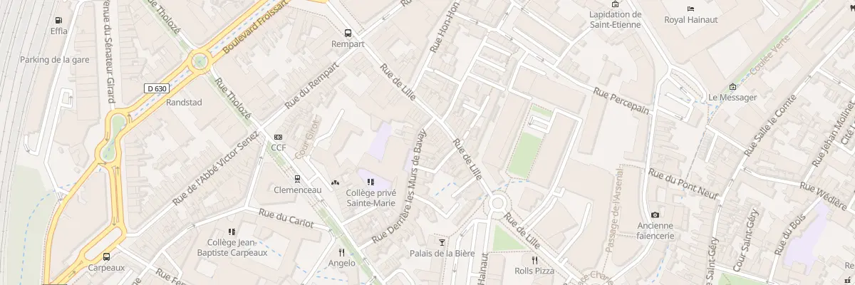 Plan du 3 Rue Derrière les Murs de Bavay à Valenciennes