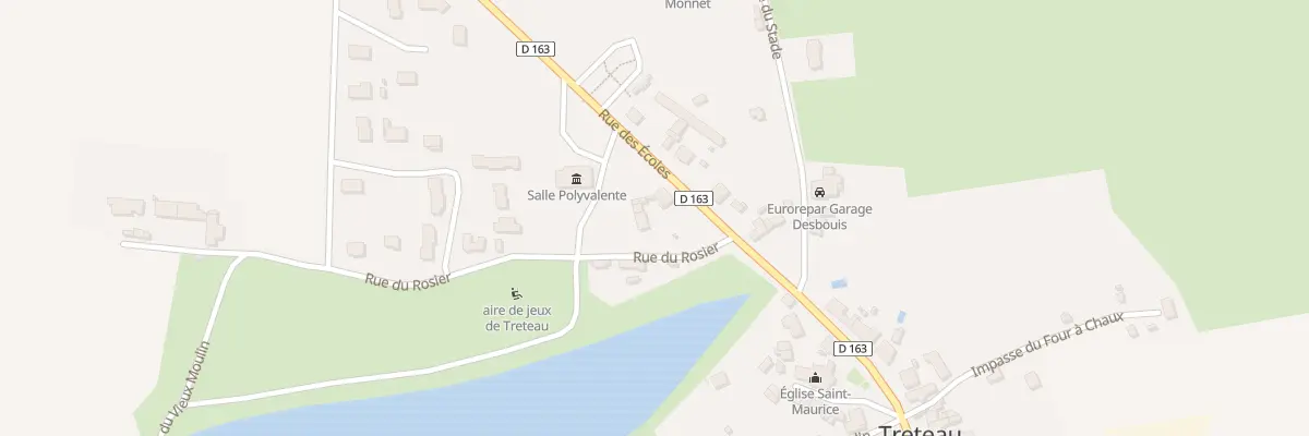 Plan du 1 Rue des Écoles à Treteau