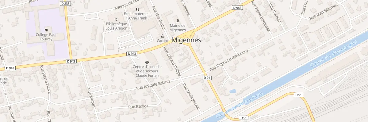 Plan du 6 Av Jean Jacques Rousseau à Migennes