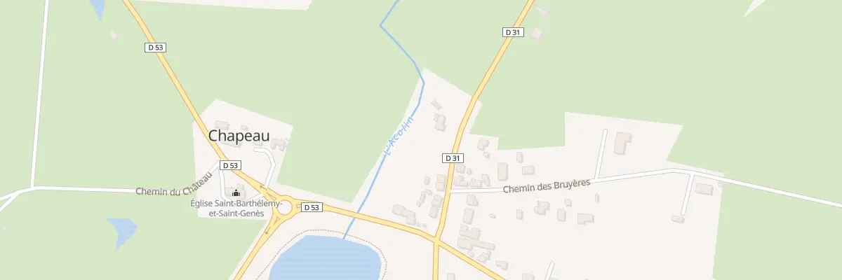 Plan du 3 Rte de Thiel sur Acolin à Chapeau