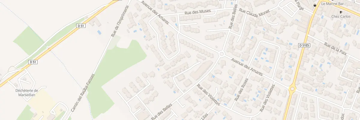Plan du 5 Rue du Moulin Vert à Marseillan