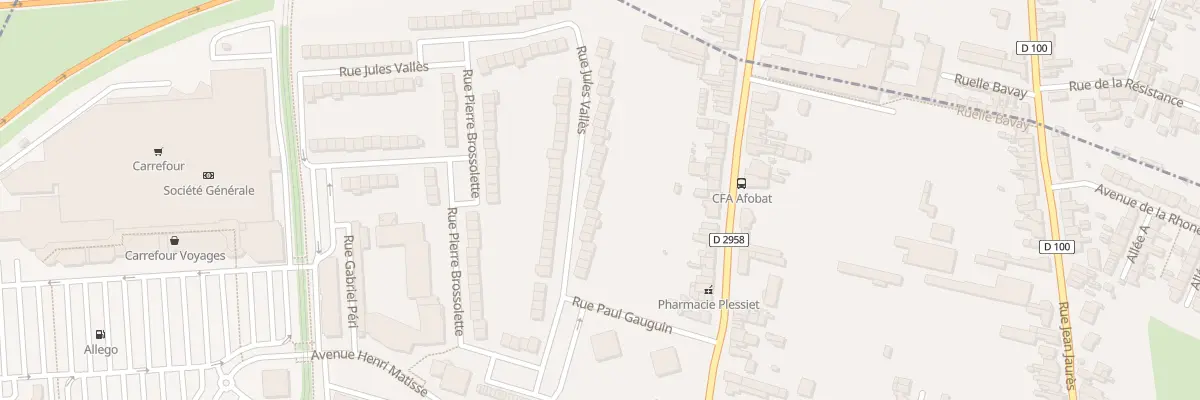 Plan du 20 Rue Jules Valles à Aulnoy-lez-Valenciennes