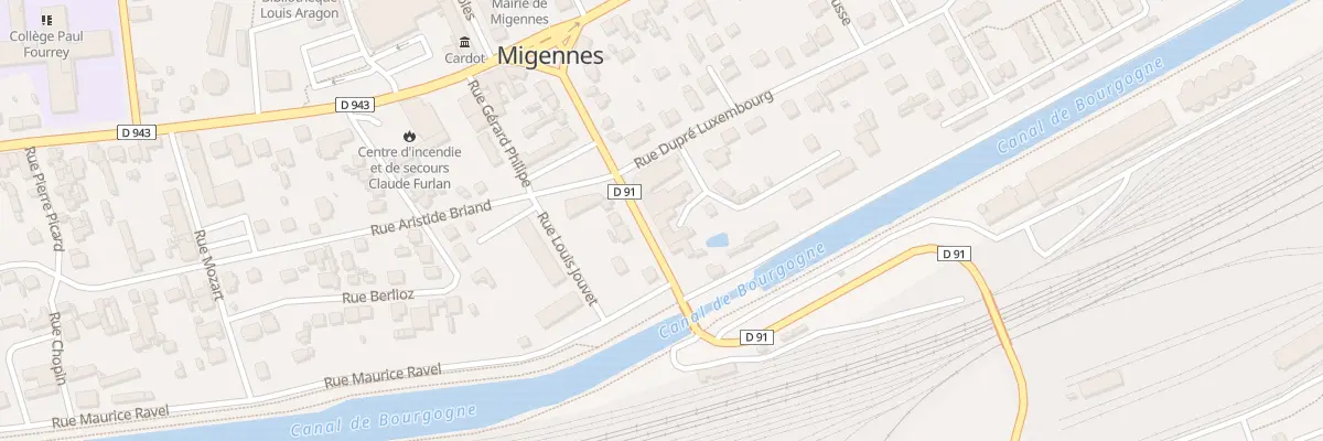 Plan du 23 Av Jean Jacques Rousseau à Migennes