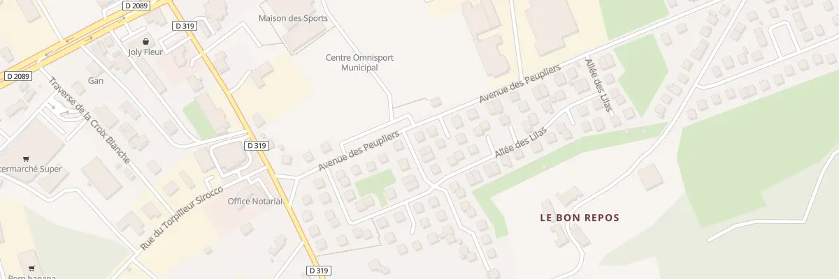 Plan du 2 All des Oeillets à Thiers