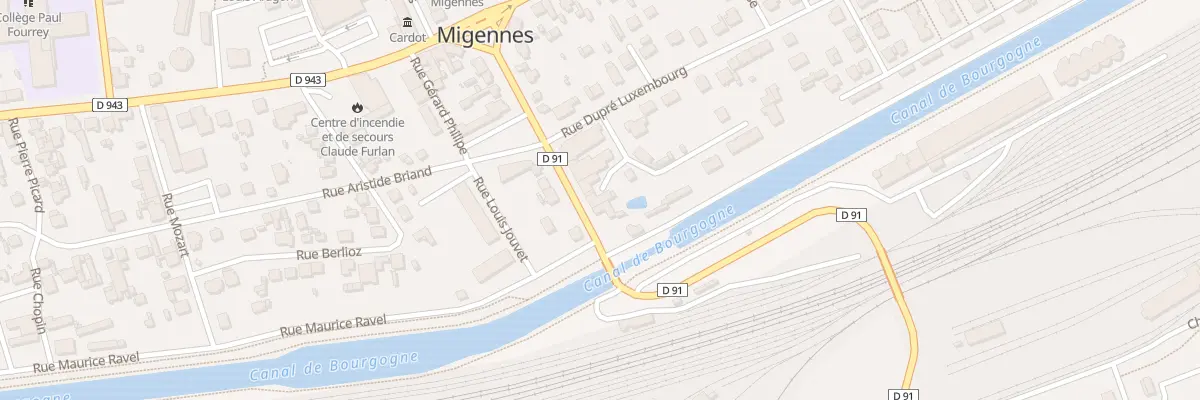 Plan du 25 Av Jean Jacques Rousseau à Migennes