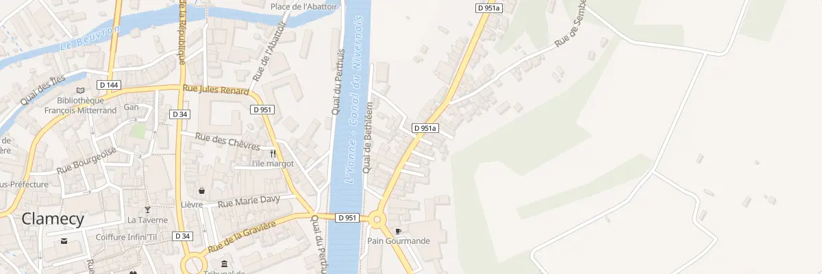 Plan du 23 Rue du Faubourg de Bethléem à Clamecy