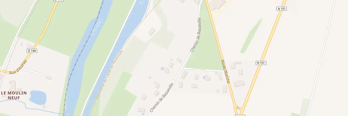 Plan de Che de Basseville à Pousseaux