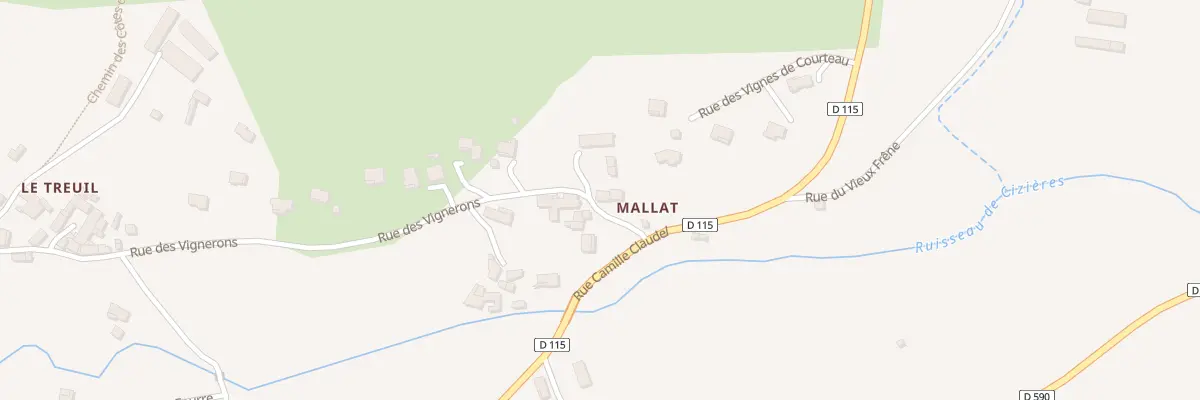 Plan du 5068 Mallat à Mazeyrat-d’Allier