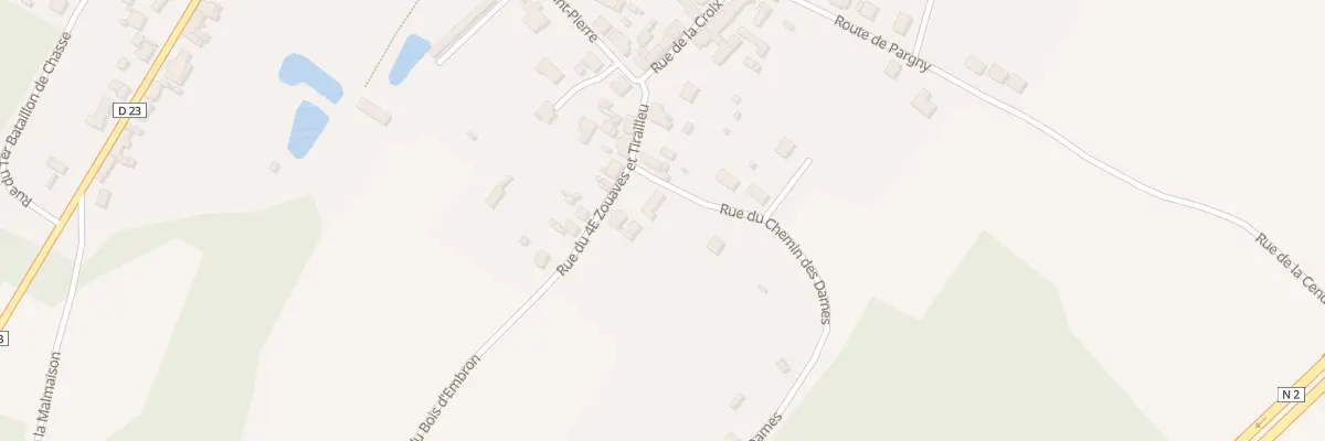 Plan du 2 Rue du Chemin des Dames à Chavignon