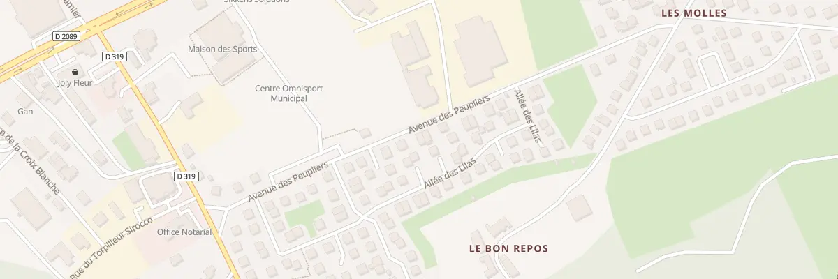 Plan du 20 Av des Peupliers à Thiers