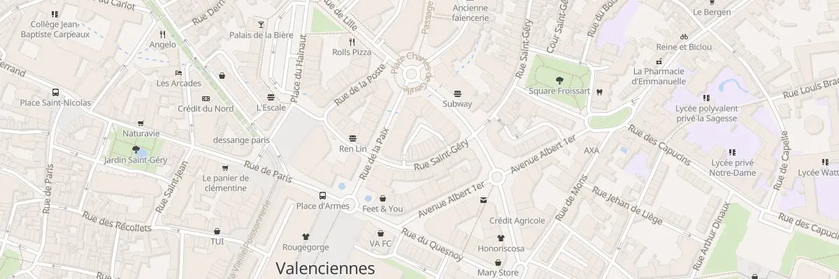 Plan du 16 Rue de la Paix à Valenciennes