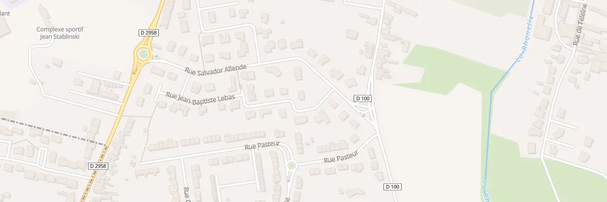 Plan du 2 Rue Jean-Baptiste Lebas à Aulnoy-lez-Valenciennes