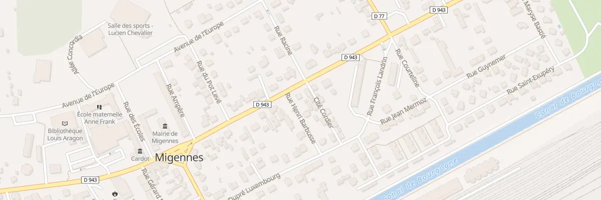 Plan du 1 Rue Henri Barbusse à Migennes