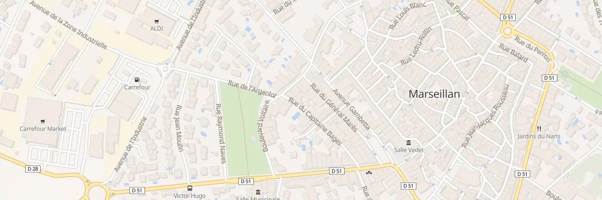 Plan du 28 Rue du Capitaine Bages à Marseillan