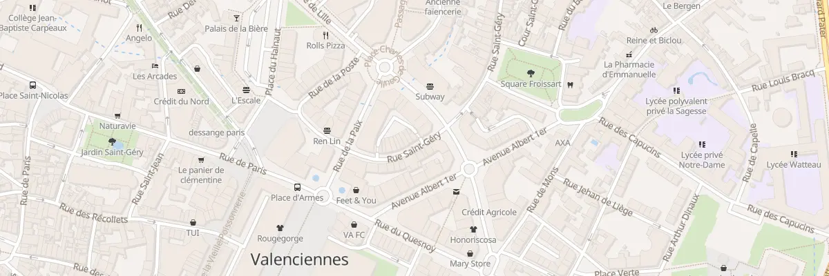 Plan du 27 Rue Saint Gery Cour Saint Gery à Valenciennes