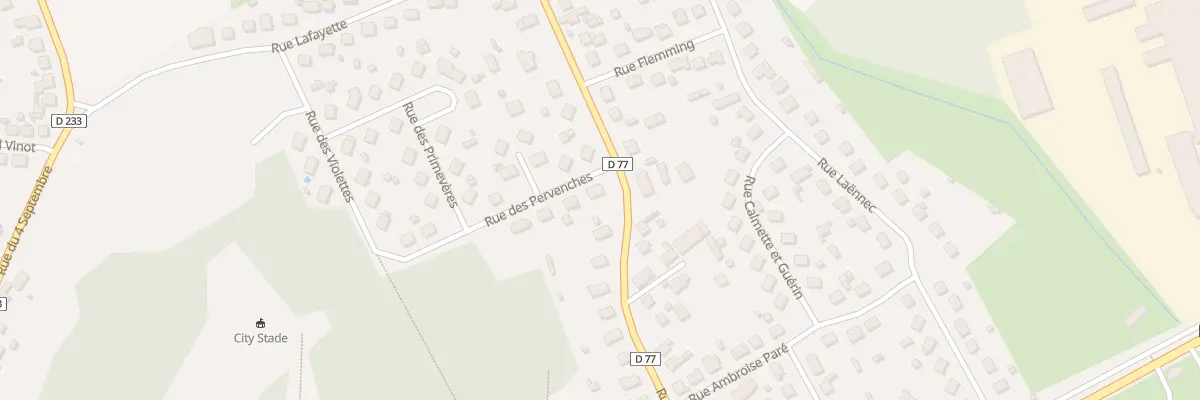 Plan du 1 Rue des Pervenches à Migennes