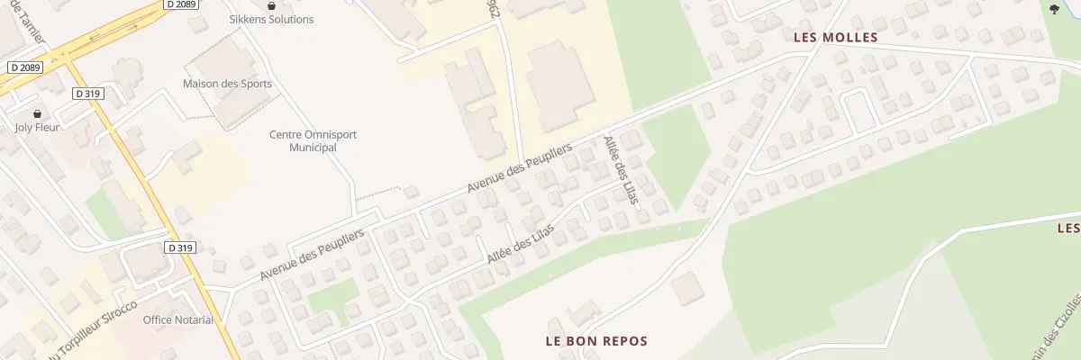 Plan du 12 Av des Peupliers à Thiers