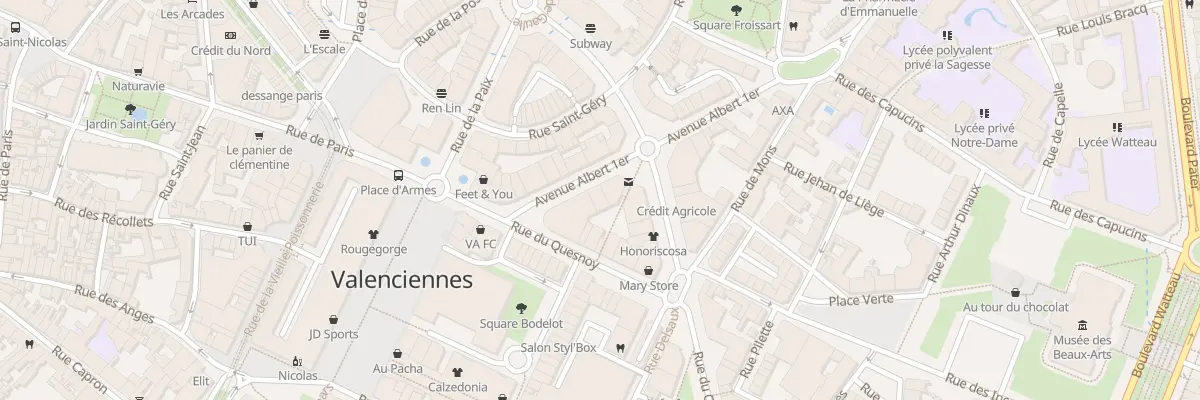 Plan du 16 Av Albert 1er à Valenciennes