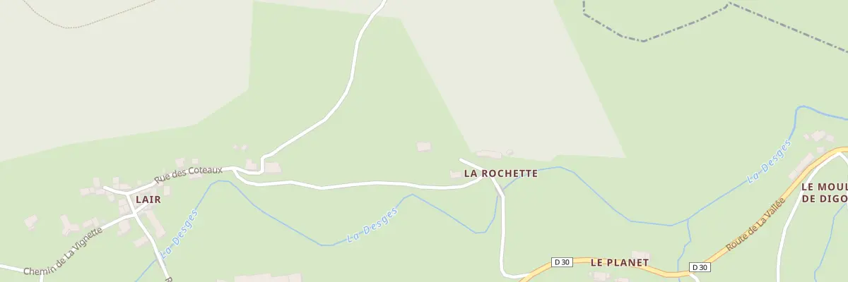 Plan du 5120 La Rochette à Pébrac