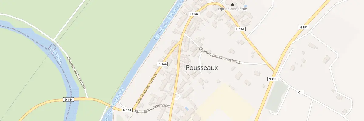 Plan du 28 Rue du Cdt Rene Surugue à Pousseaux
