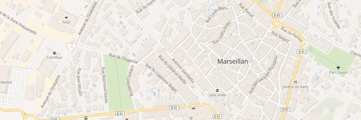 Plan du 12 Av Gambetta à Marseillan