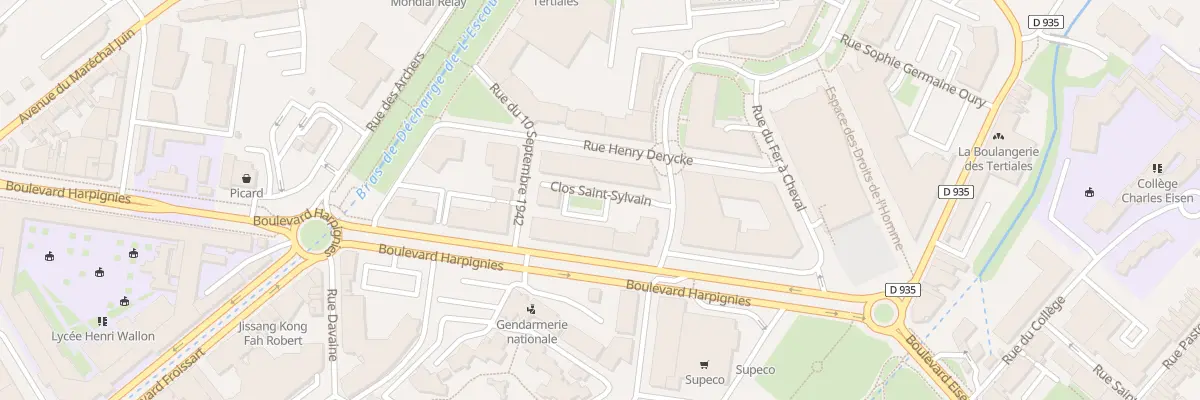 Plan du 232 Bd Harpignies à Valenciennes