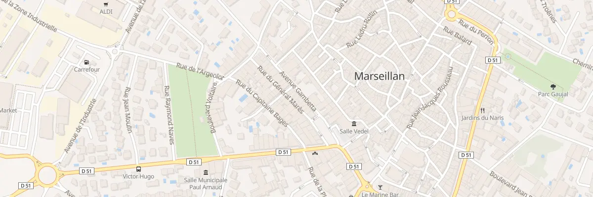 Plan du 13 Av Gambetta à Marseillan