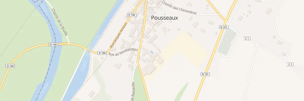 Plan du 42 Rue du Cdt Rene Surugue à Pousseaux