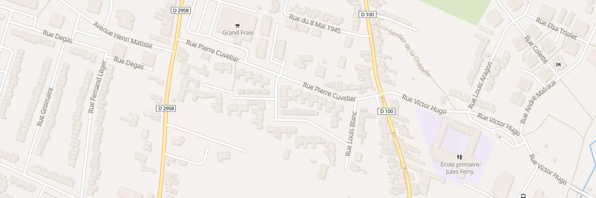 Plan du 11 Rue Pierre Cuvelier à Aulnoy-lez-Valenciennes