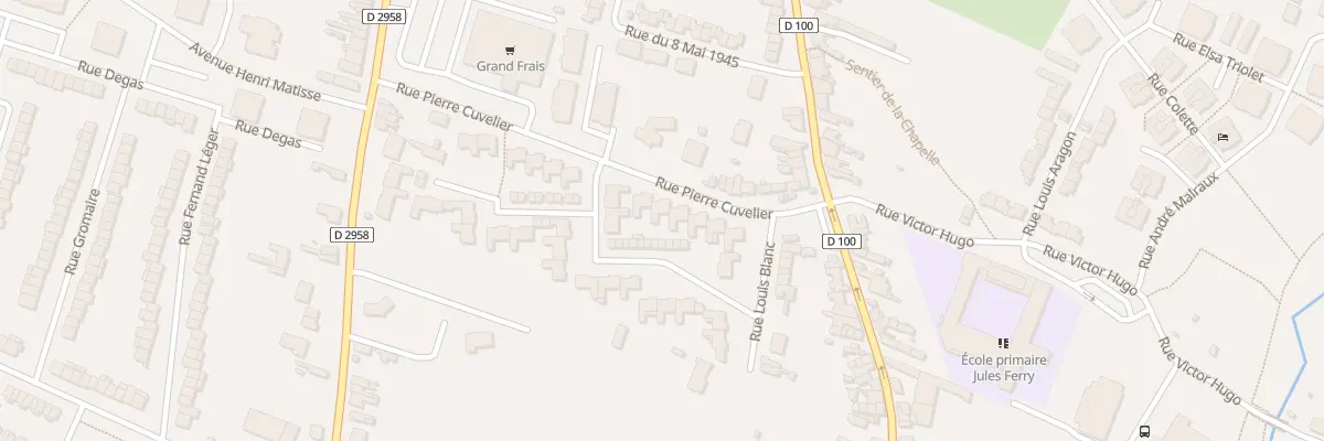 Plan du 9 Rue Pierre Cuvelier à Aulnoy-lez-Valenciennes