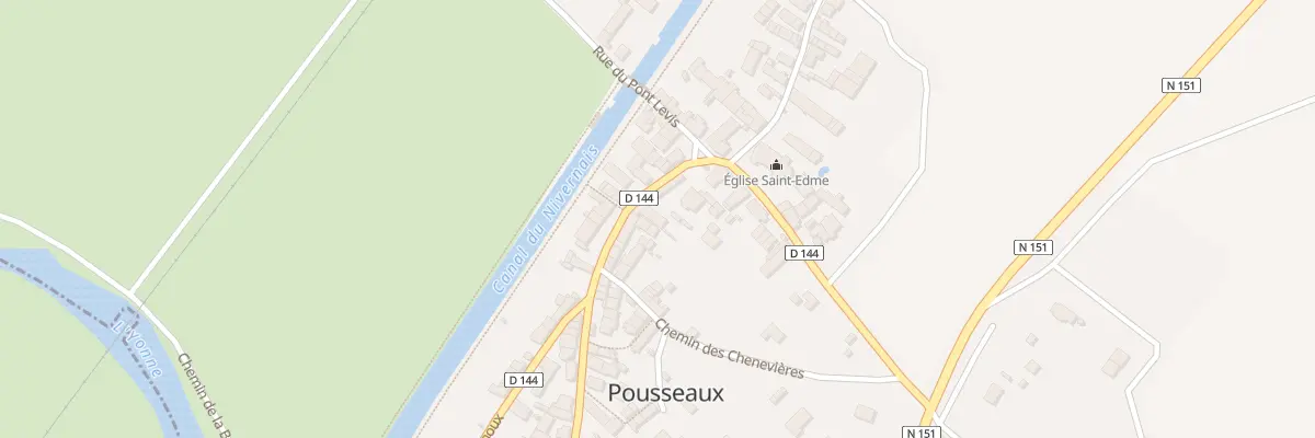 Plan du 93 Le Bourg à Pousseaux