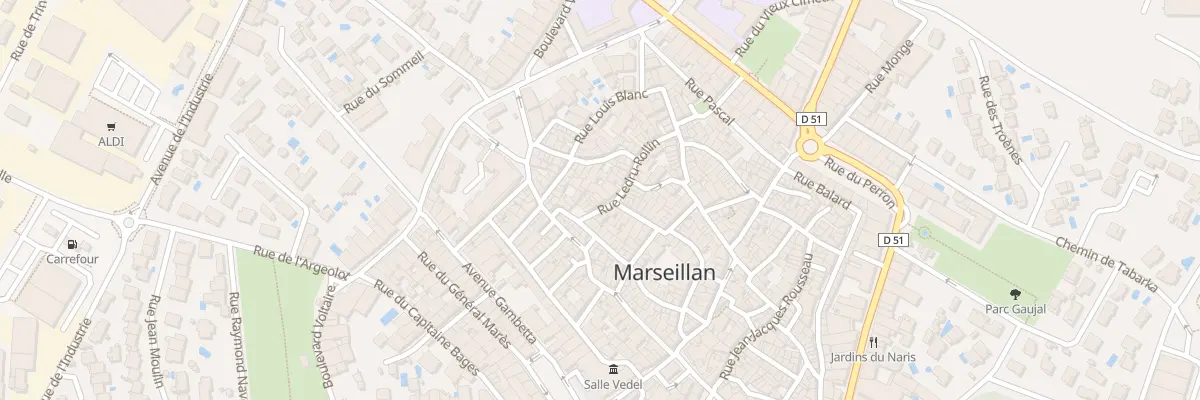 Plan du 7 Rue Ledru Rollin à Marseillan