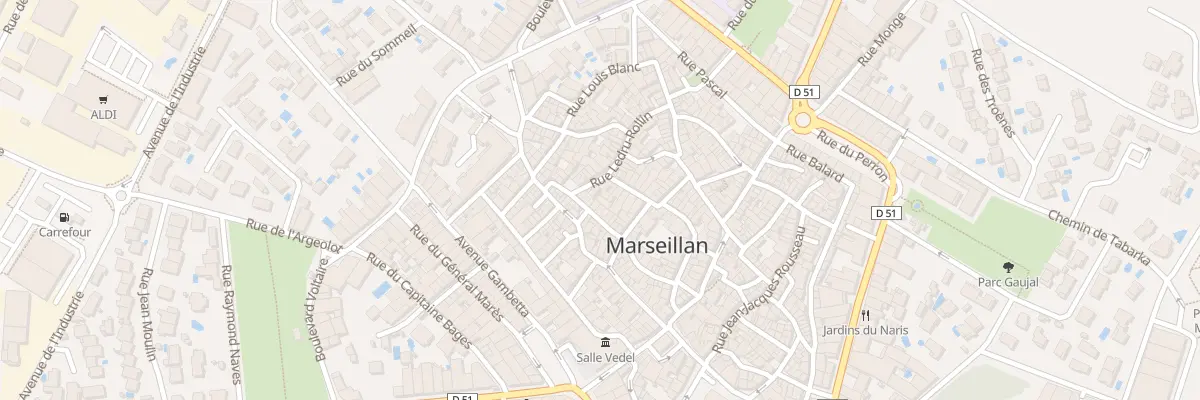 Plan du 14 Rue Franklin à Marseillan