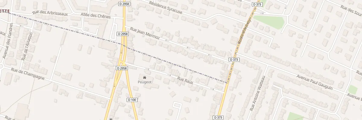 Plan du 24 Rue Jean Mermoz à Valenciennes
