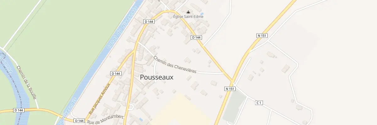 Plan du 9001 Les Chenevieres à Pousseaux