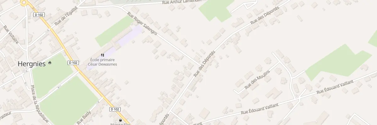 Plan du 45 Rue des Déportés à Hergnies