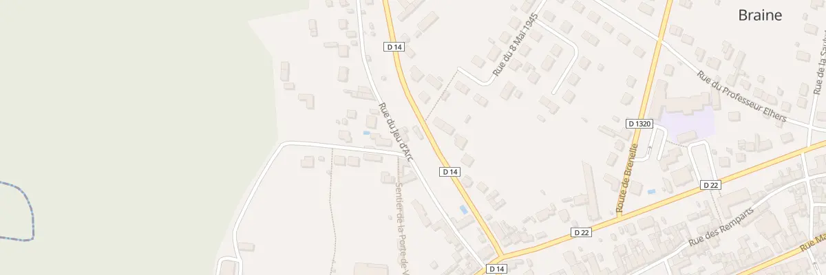 Plan du 4 Rue du Jeu d’Arc à Braine