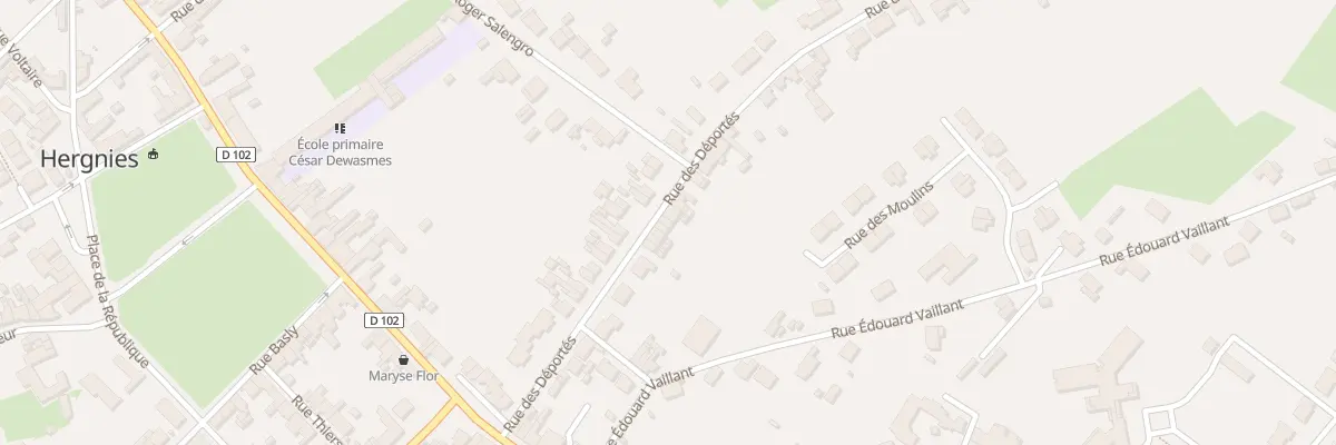 Plan du 20A Rue des Déportés à Hergnies
